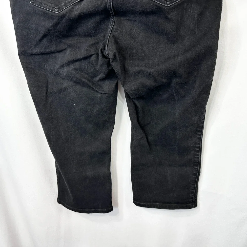 Torrid Plus‎ Size 20 Carpi Jeans Denim Black Super Soft Crop High Rise 1320